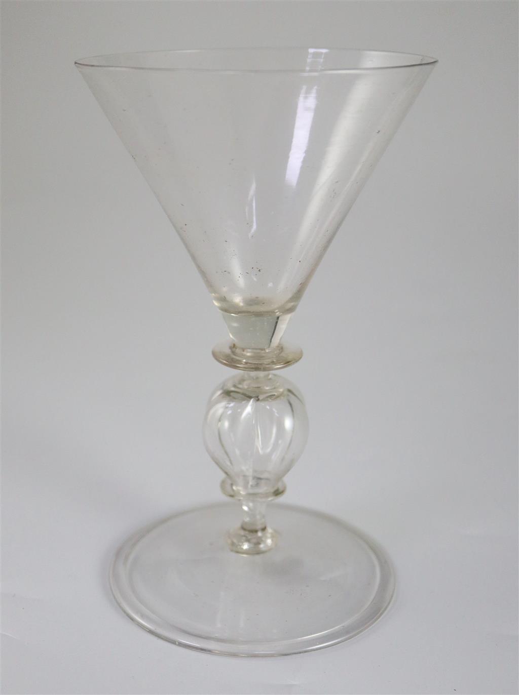 A Dutch wine glass, last quarter 17th century, 16cm high